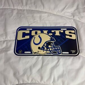 Wincraft Vintage NFL Plastic License Plate Made USA Indianapolis Colts